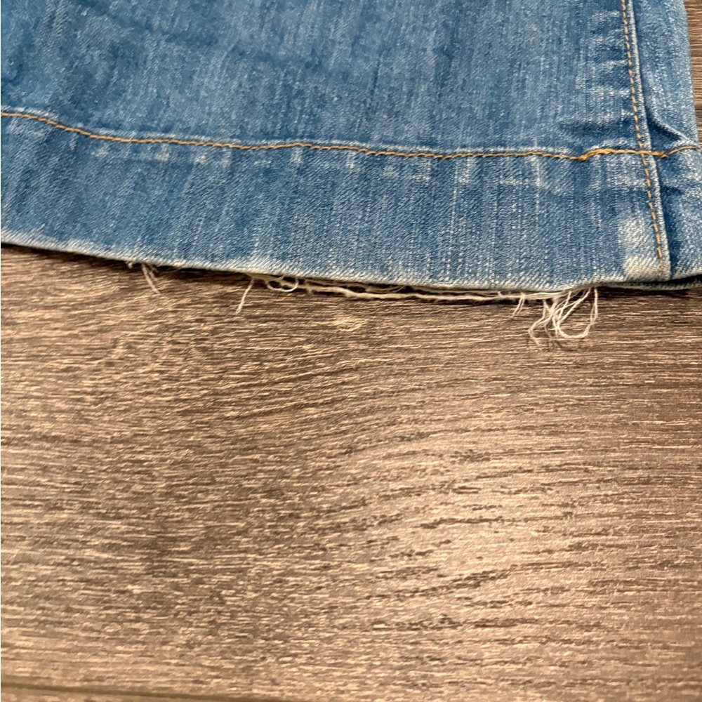 PAIGE Blue Flare Wide Leg Jeans Vintage-Inspired - Picture 3 of 10